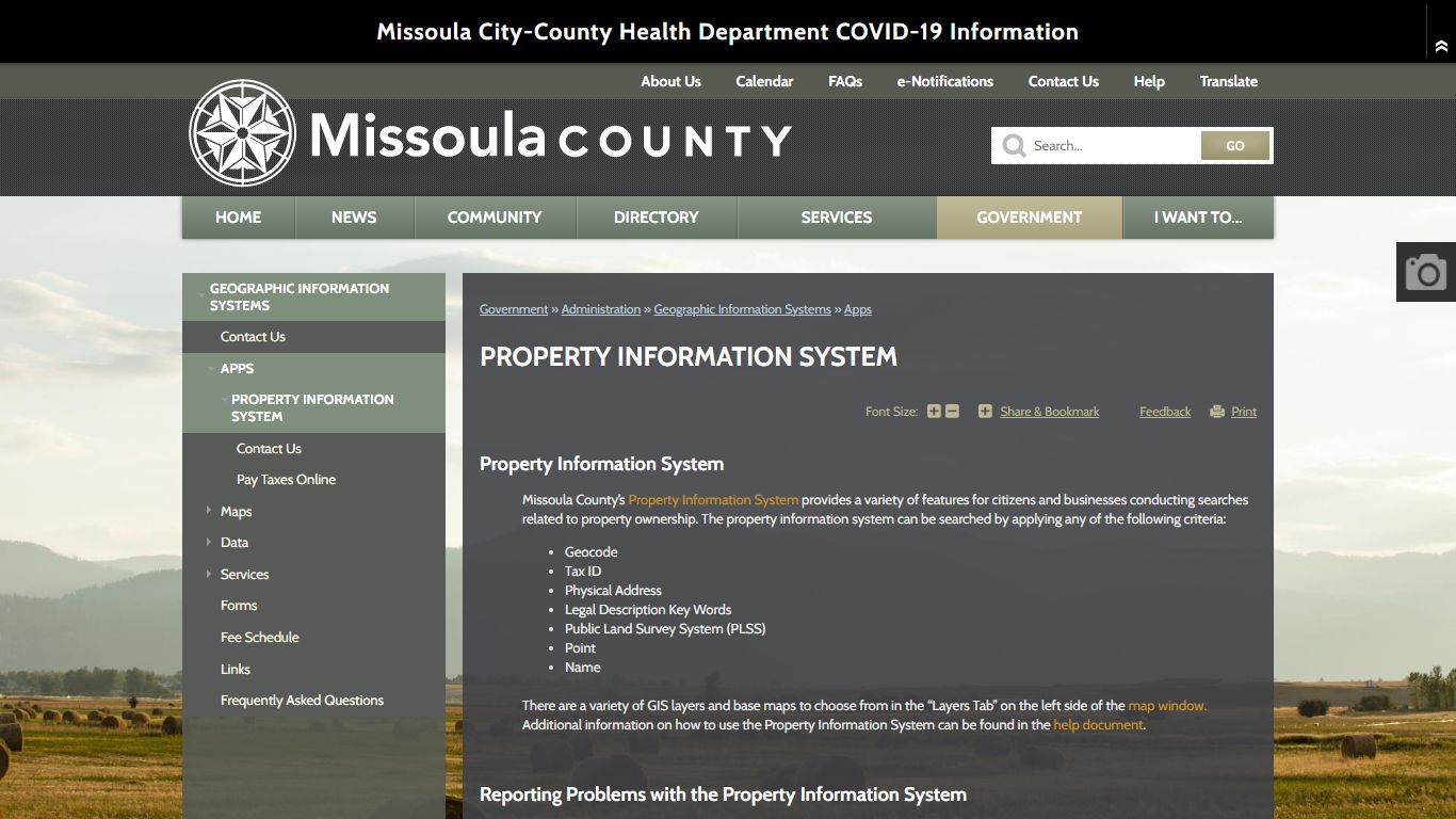 Property Information System | Missoula County, MT